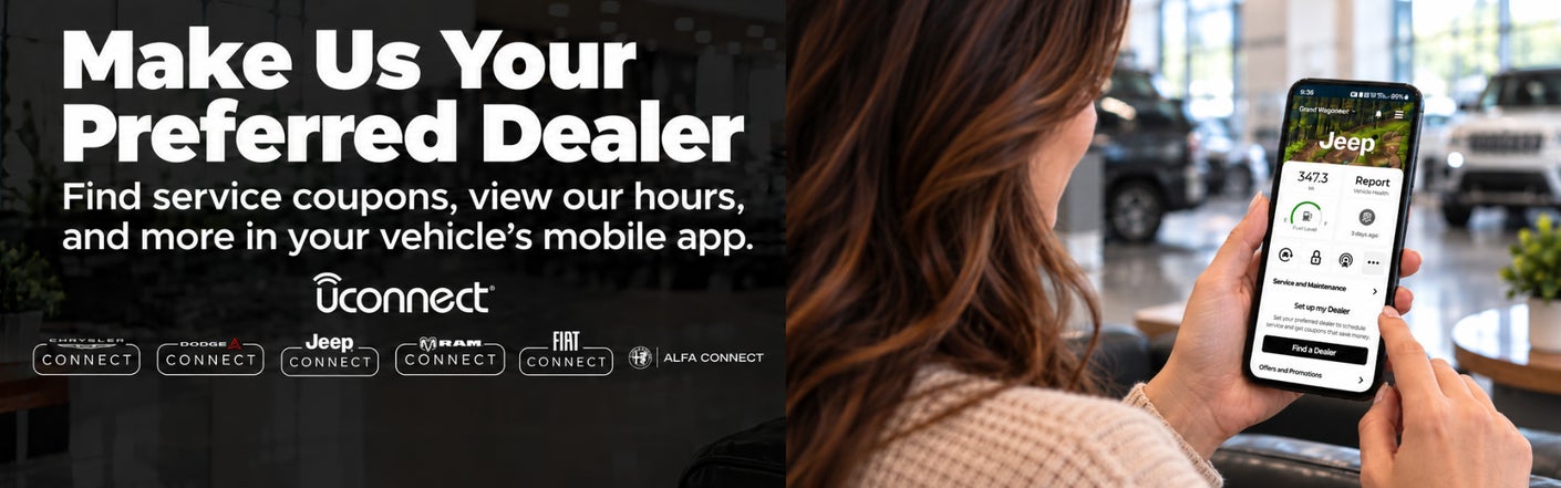 uconnect® make us your preferred dealer | Bayway Chrysler Dodge Jeep Ram in Pasadena TX