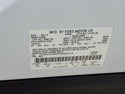 2016 Ford Explorer XLT SYNC V6