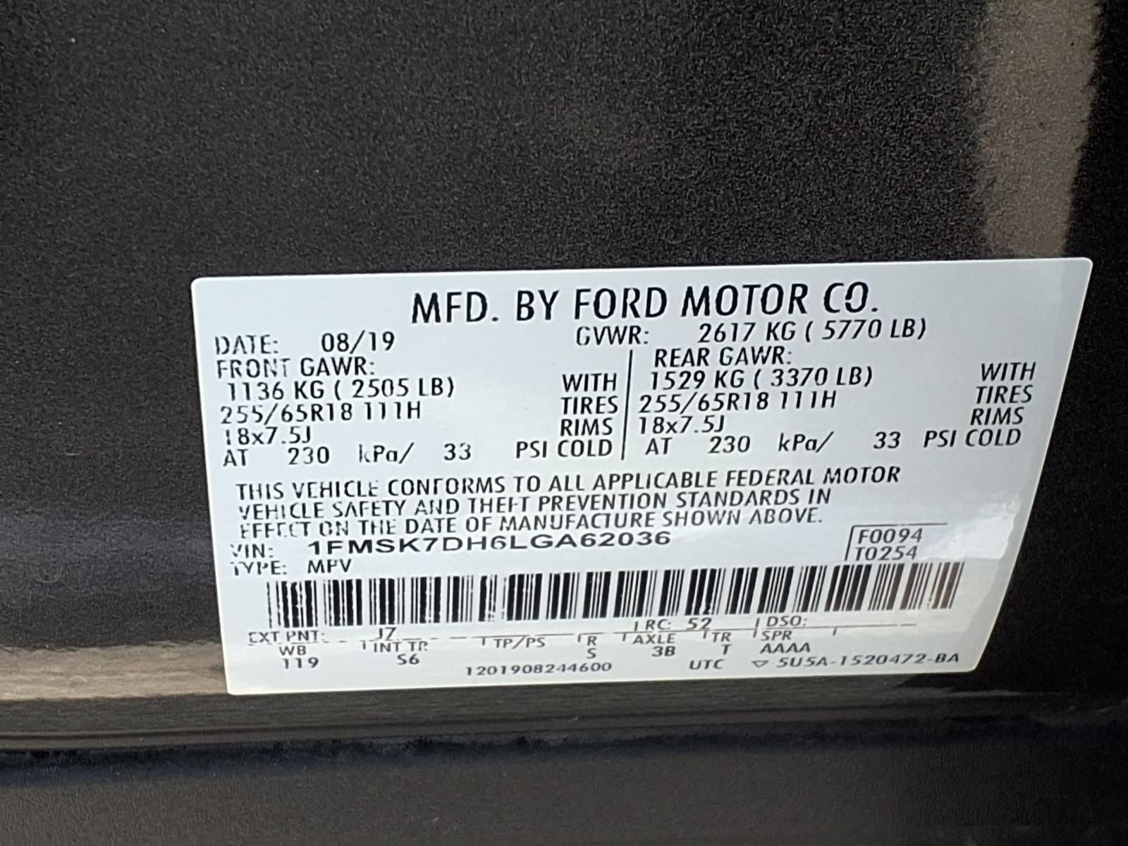 2020 Ford Explorer XLT CO-PILOT360 (BLIS)