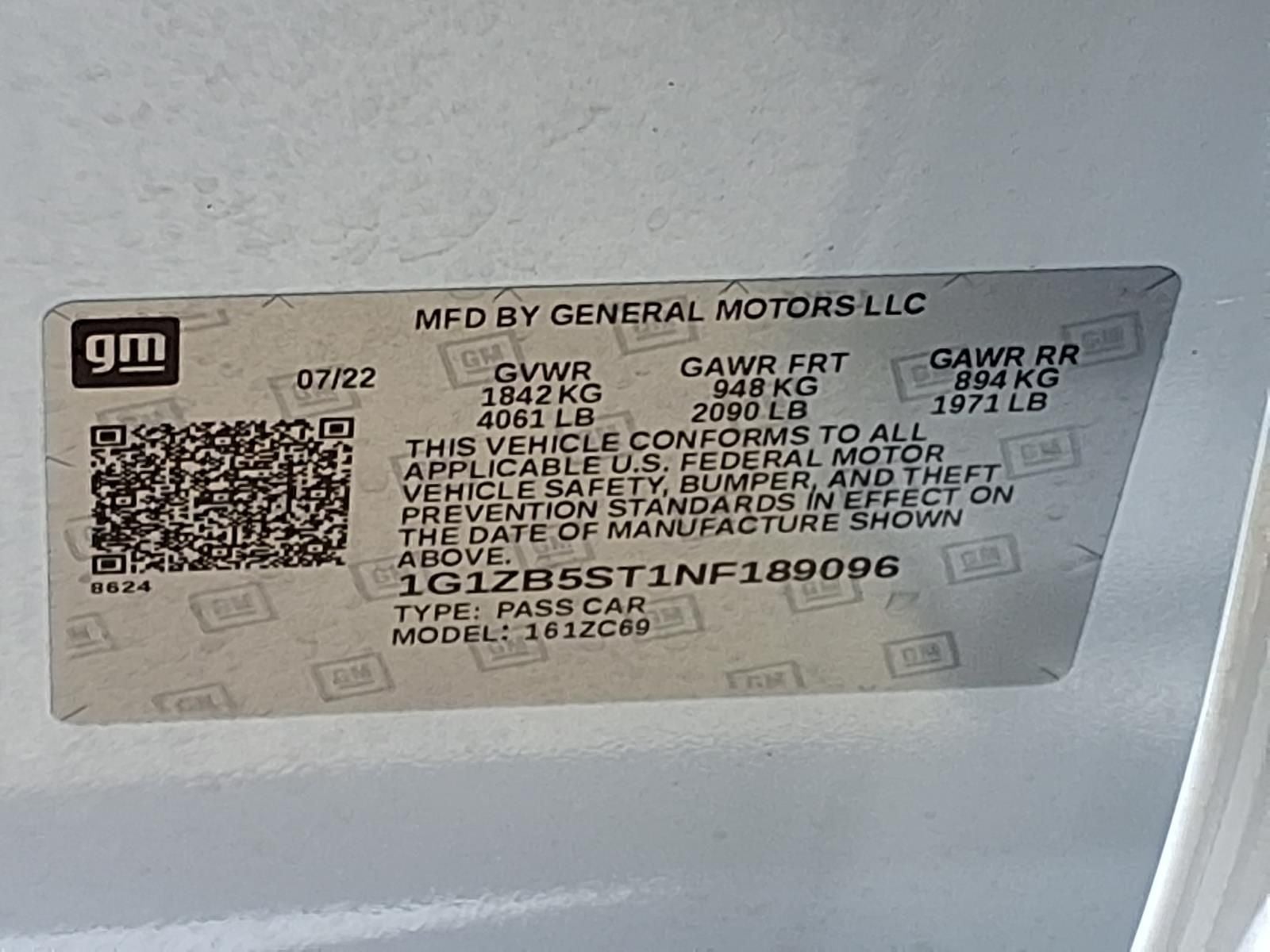 2022 Chevrolet Malibu LS 1LS CONVENIENCE PKG