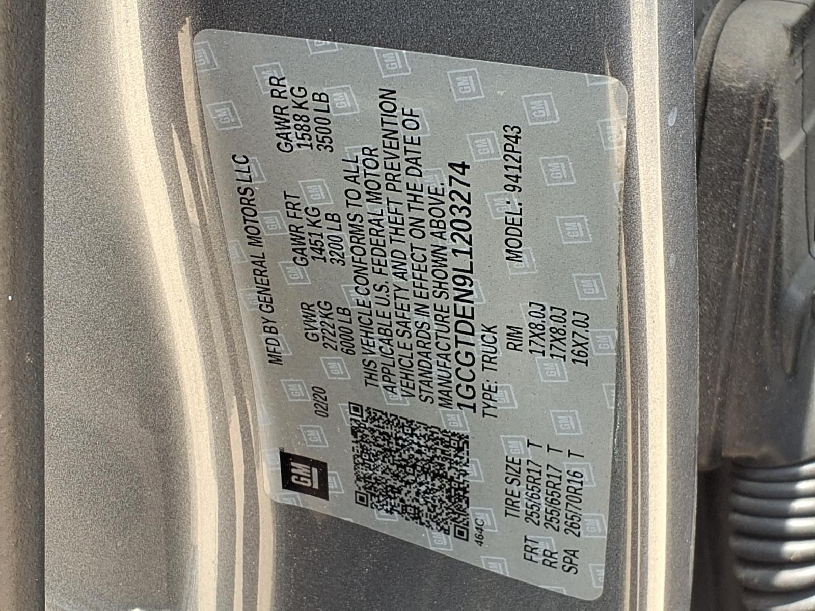 2020 Chevrolet Colorado Z71 4WD PREF. EQUIP. PKG