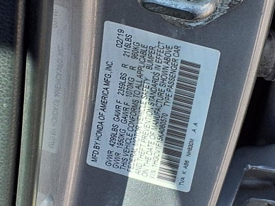 2019 Honda Accord LX 1.5T LKAS+CMBS+FCW