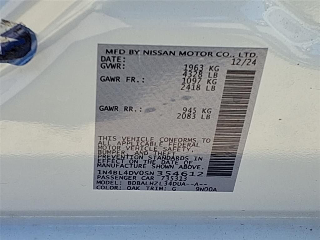 2025 Nissan Altima 2.5 SV NISSANCONNECT®