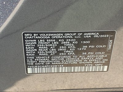 2023 Volkswagen Atlas Cross Sport 3.6L V6 SE w/Technology PANO-SUNROOF PKG
