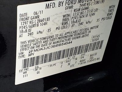 2011 Ford Edge SEL RAPID SPEC