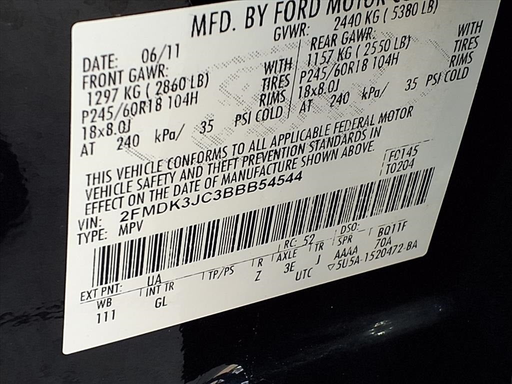 2011 Ford Edge SEL RAPID SPEC