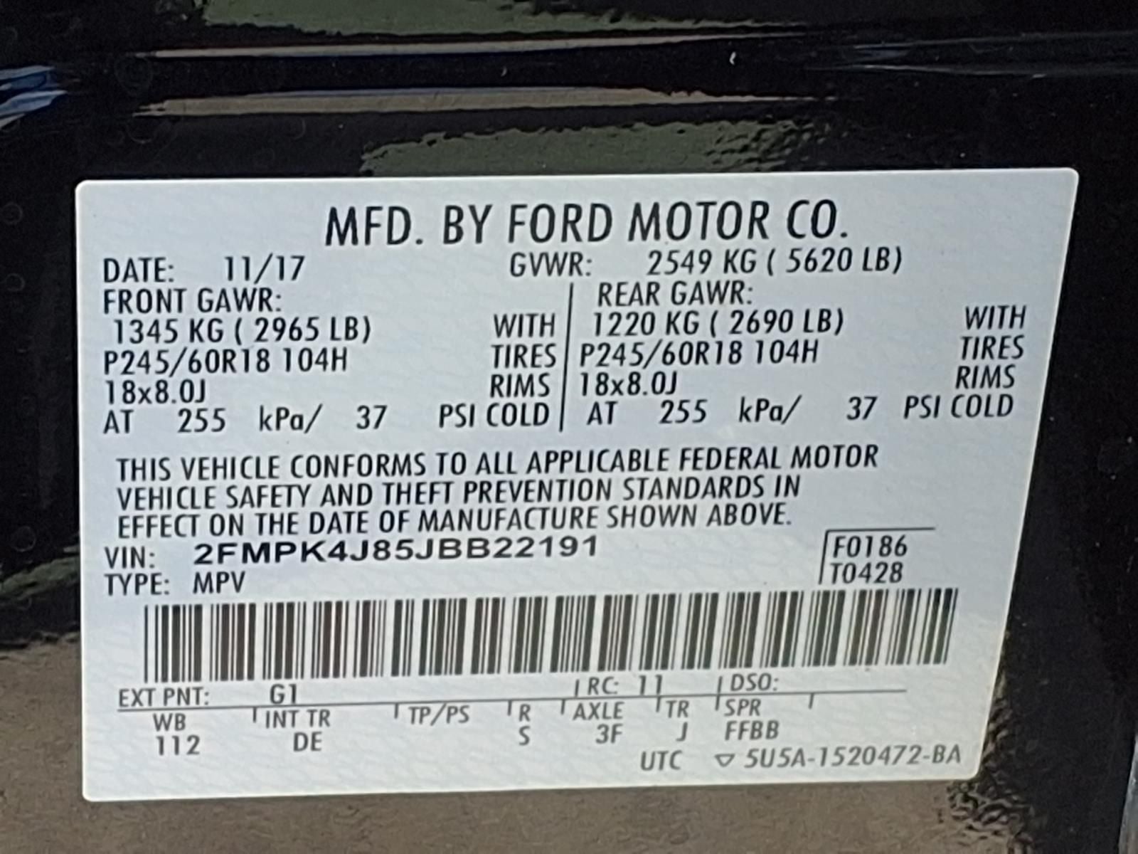 2018 Ford Edge SEL AWD V6