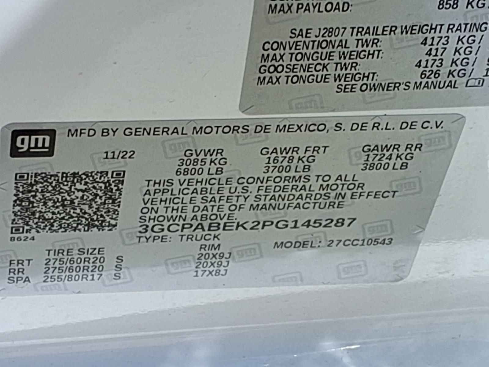 2023 Chevrolet Silverado 1500 Custom CONVENIENCE & VALUE PKG