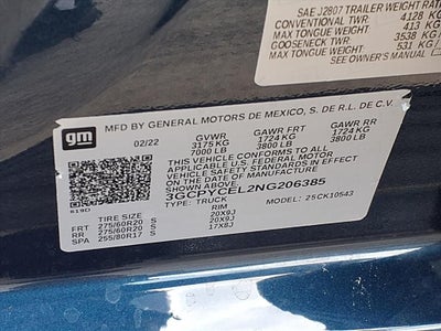 2022 Chevrolet Silverado 1500 LTD Custom Trail Boss SAFETY CONFIDENCE PKG