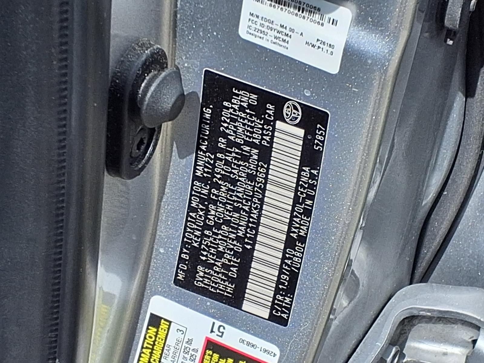 2023 Toyota Camry LE LCA+LTA