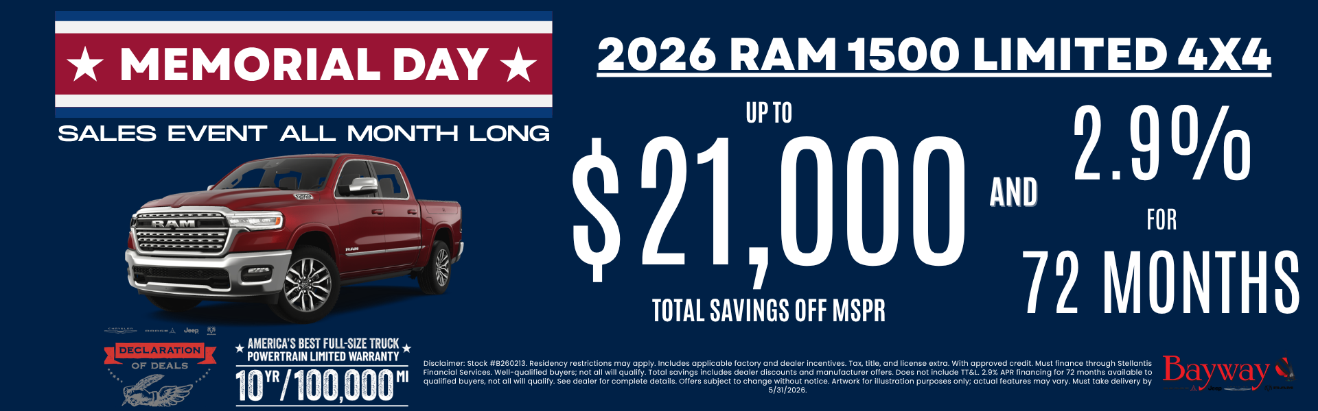 2026 RAM 1500 LIMITED 4X4